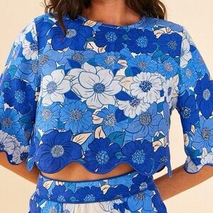 Farm Rio Linen Blend Top